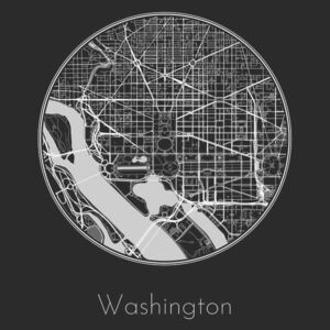 Ilustrare Map of Washington, Nico Friedrich