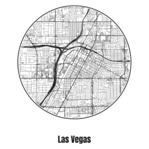 Ilustrare Map of Las Vegas, Nico Friedrich