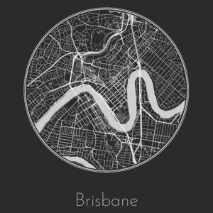 Ilustrare Map of Brisbane, Nico Friedrich