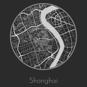Ilustrare Map of Shanghai, Nico Friedrich