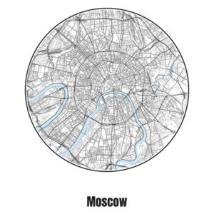Ilustrare Map of Moscow, Nico Friedrich