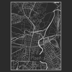 Ilustrare Map of Plzeň, Nico Friedrich