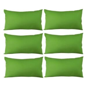 Set 6 Perne decorative dreptunghiulare, 50x30 cm, pline cu Puf Mania Relax, culoare verde