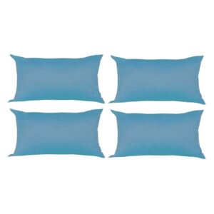 Set 4 Perne decorative dreptunghiulare, 50x30 cm, pline cu Puf Mania Relax, culoare albastru
