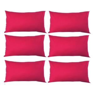 Set 6 Perne decorative dreptunghiulare, 50x30 cm, pline cu Puf Mania Relax, culoare rosu