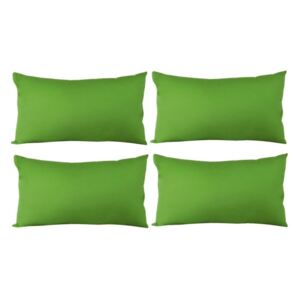 Set 4 Perne decorative dreptunghiulare, 50x30 cm, pline cu Puf Mania Relax, culoare verde