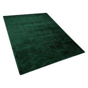 Covor GESI II, viscoza/bumbac, verde inchis, 160 x 230 cm