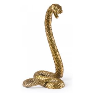 Obiect decorativ auriu din aluminiu 25×26 cm Snake Seletti