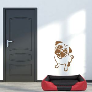 GLIX Pug dog - autocolant de perete Maro 35 x 55 cm