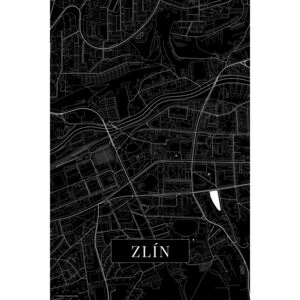 Harta orașului Zlin black