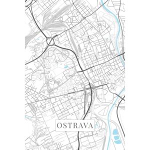 Harta orașului Ostrava white