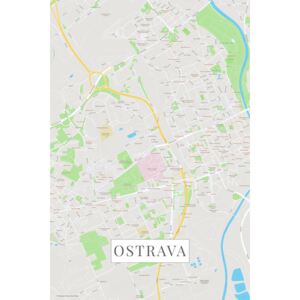 Harta orașului Ostrava color