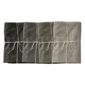 Set 4 șervețele textile Linen Couture Cool Grey, lățime 40 cm