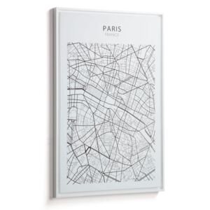 Tablou alb/negru din lemn 50x70 cm Uptown Paris La Forma