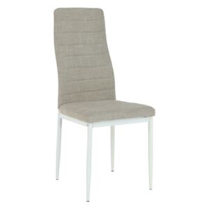 Scaun, textil bej/metal alb, COLETA NOVA