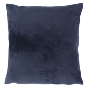 Pernă, material textil de catifea albastru închis, 45x45, ALITA TIPUL 6