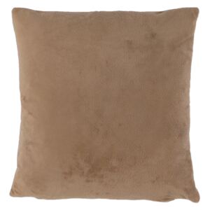 Pernă, material textil de catifea maro deschis, 45x45, ALITA TIPUL 4