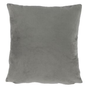 Pernă, material textil de catifea gri-maro Taupe, 45x45, ALITA TIPUL 3
