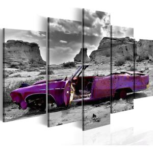 Tablou - Retro car at Colorado Desert - 5 pieces 100x50 cm
