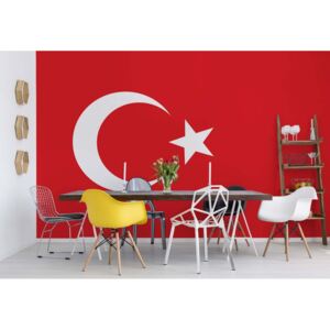 Fototapet - Flag Turkey Vliesová tapeta - 250x104 cm