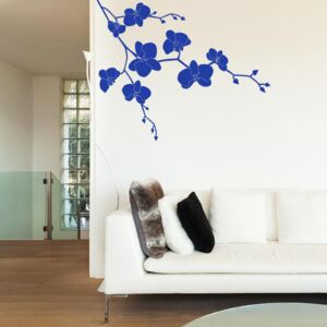 GLIX Floral decoration II. -samolepka na zeď Albastru 50 x 40 cm