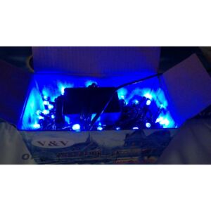 Instalatie luminoasa fibra optica 80 leduri de culoare albastra