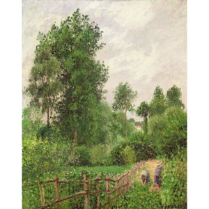 Paysage, temps gris a Eragny, 1899 Reproducere, Camille Pissarro