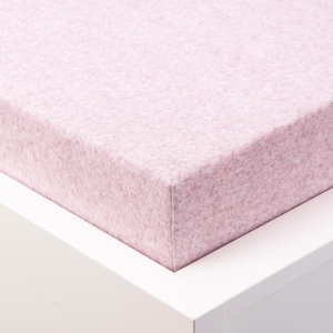 Cearșaf elastic frotir MELÉ roz deschis pastel pat dublu