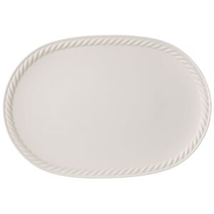Platou oval din porțelan Villeroy & Boch Montauk, 43 x 30 cm, alb