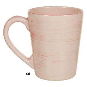 Set 6 cani roz din ceramica 250 ml Mare Pink Santiago Pons