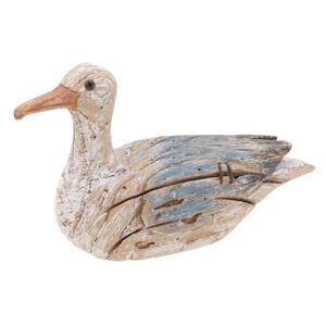 Duck Decoratiune rata, Lemn, Alb