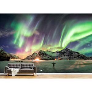 Tapet Premium Canvas - Aurora Boreala 2