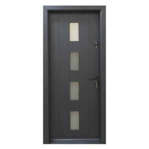 Ușă Still Exterior 626 cu geam Dreapta Metal vopsit Negru