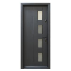 Ușă Still Exterior 626-2, cu geam Dreapta Metal vopsit Negru