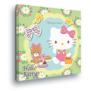 GLIX Tablou - Flower Decoration with Hello Kitty 40x40 cm