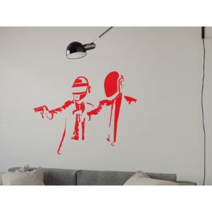 GLIX Banksy "Daft Fiction" - autocolant de perete Rosu deschis 100 x 60 cm