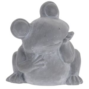 Ghiveci Frog, 19.5x17.5x20.5 cm, ciment, gri