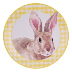 Platou pentru servire Bunny, Ø16 cm, dolomit, galben