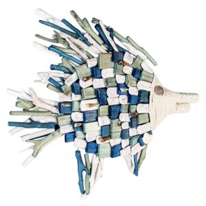 Decoratiune FISH, lemn, 45x50x5 cm