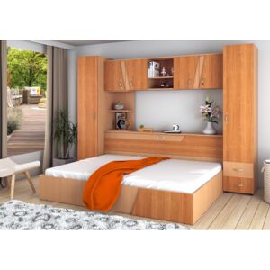 Set Dormitor Tineret, Edy, 285x50x200cm, Fag + Cires