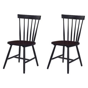 Set 2 scaune din lemn Guus Black, l44xA49xH88,5 cm