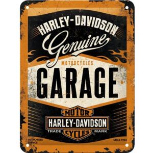 Panou decorativ din tabla Harley-Davidson Garage 15x20 cm