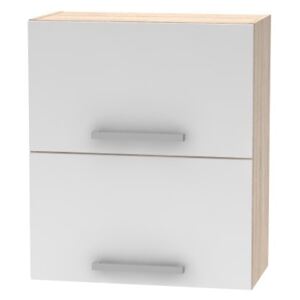 Cabinet superior batant 2DV, stejar sonoma/alb, NOVA PLUS NOPL-008-OH