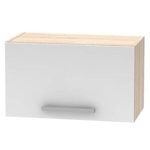 Dulap superior cu digestor 1DV, stejar sonoma/alb, NOVA PLUS NOPL-011-OH