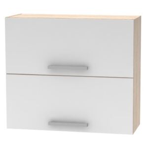 Cabinet superior batant 2DV, stejar sonoma/alb, NOVA PLUS NOPL-015-OH