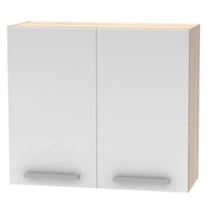Dulap superior 2DV, stejar sonoma/alb, NOVA PLUS NOPL-014-OH
