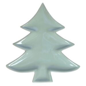 Farfurie din ceramică Ewax Christmas Tree, lungime 19,5 cm, verde