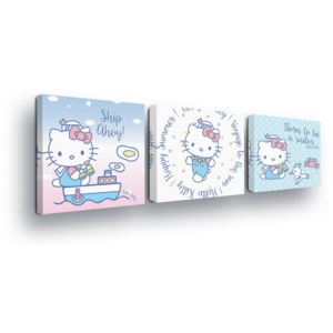 Tablou - Hello Kitty in Pastel Barva II 3 x 25x25 cm