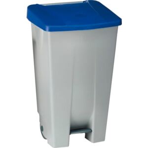 Coș de gunoi cu pedală Gastro 120 l, cenușiu/albastru