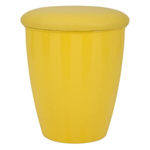 Taburet cu spațiu de depozitare Mauro Ferretti Easy, ⌀ 38 cm, galben